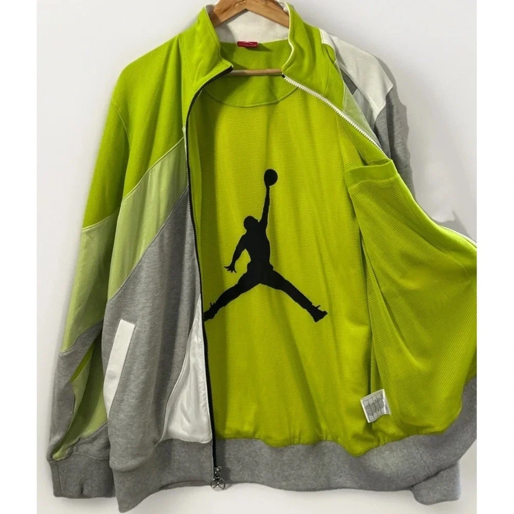 RARE Air Jordan Men's Full Zip Track Jacket World Map Continents Graphics 256103